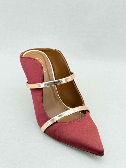 Pre - loved MALONE SOULIERS Maureen Burgundy Size EU 37 Mules at Reems Closet