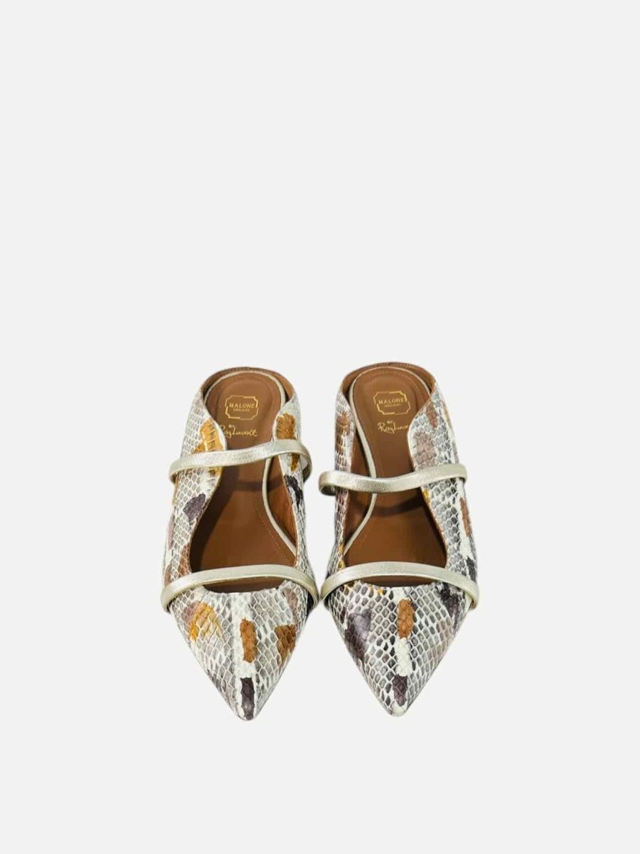 Pre - loved MALONE SOULIERS Maureen White Multicolor Flats at Reems Closet