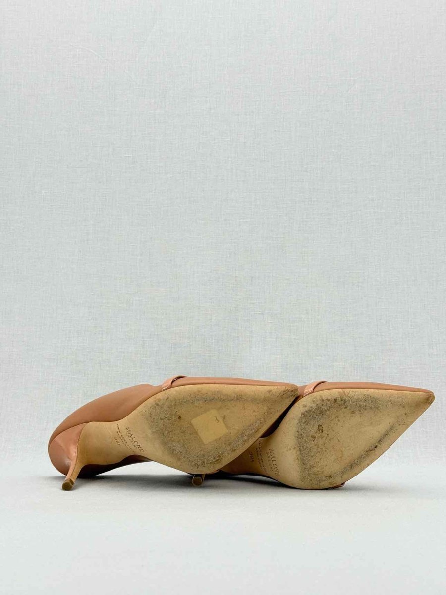 Pre - loved MALONE SOULIERS Nude Size EU 38.5 Mules at Reems Closet