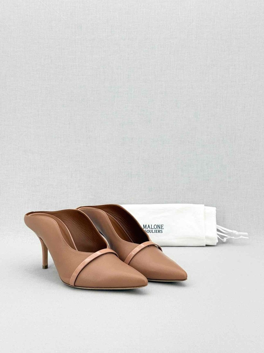 Pre - loved MALONE SOULIERS Nude Size EU 38.5 Mules at Reems Closet