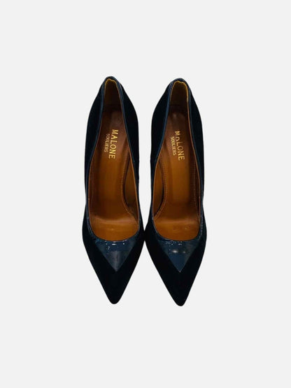 Pre - loved MALONE SOULIERS Pointed Toe Black Pumps 37 at Reems Closet