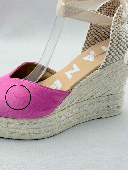 Pre-loved MANEBI Espadrille Pink Size EU 39 Wedges at Reems Closet