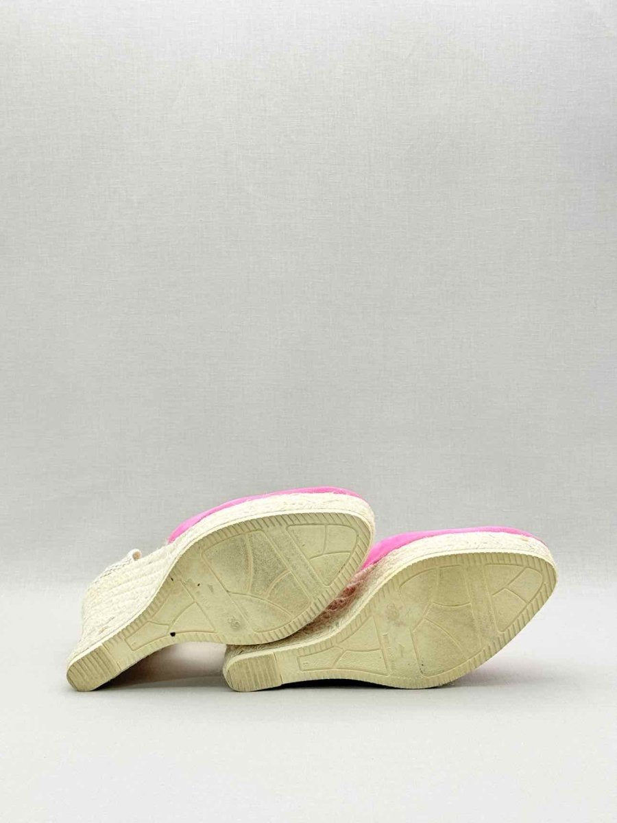 Pre-loved MANEBI Espadrille Pink Size EU 39 Wedges at Reems Closet