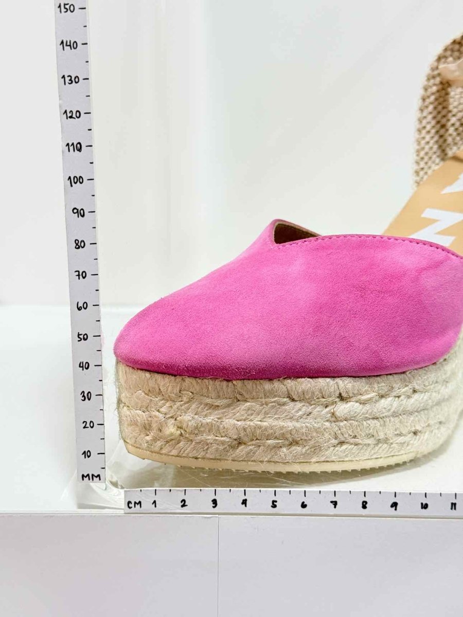 Pre-loved MANEBI Espadrille Pink Size EU 39 Wedges at Reems Closet