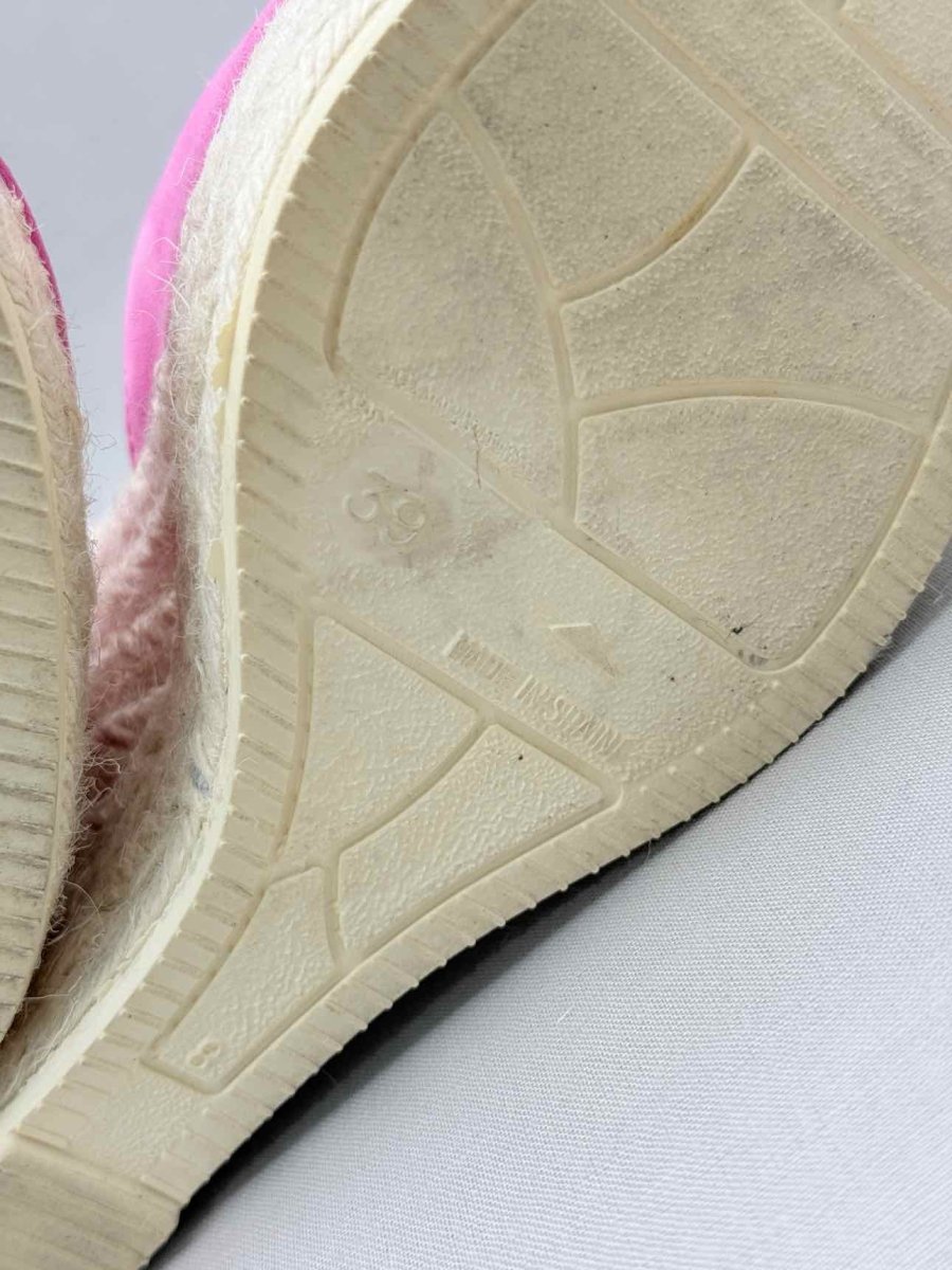 Pre-loved MANEBI Espadrille Pink Size EU 39 Wedges at Reems Closet