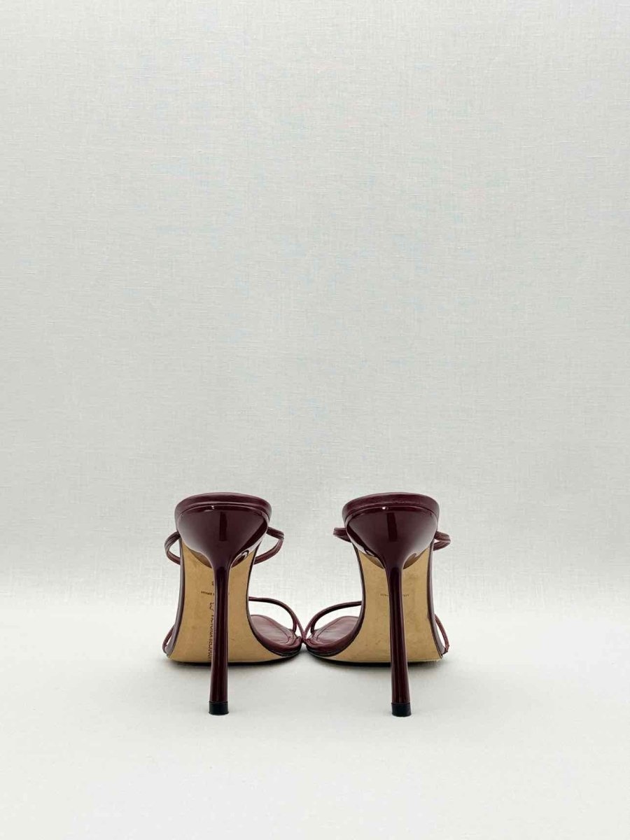Pre-loved MANGO Burgundy Strappy Size EU 38 Heeled Sandals at Reems Closet