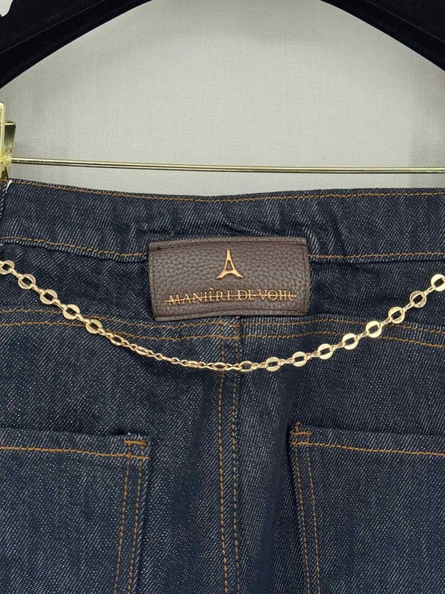 Pre-loved MANIERE DE VOIR Enora Hourglass Blue Size US 8 Jeans at Reems Closet