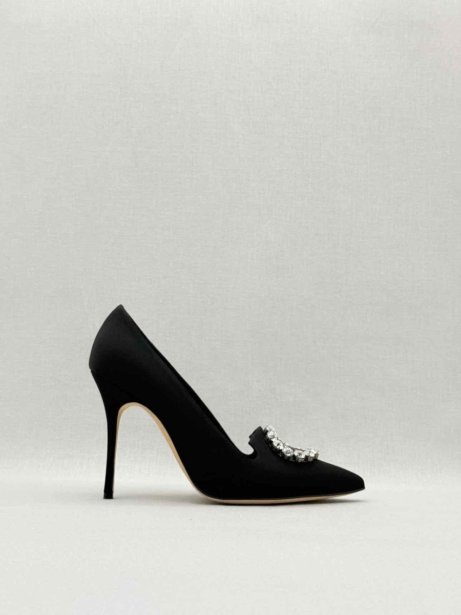 Pre - loved MANOLO BLAHNIK Black Size EU 39 Pumps at Reems Closet