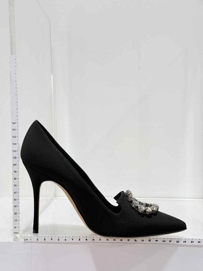 Pre - loved MANOLO BLAHNIK Black Size EU 39 Pumps at Reems Closet