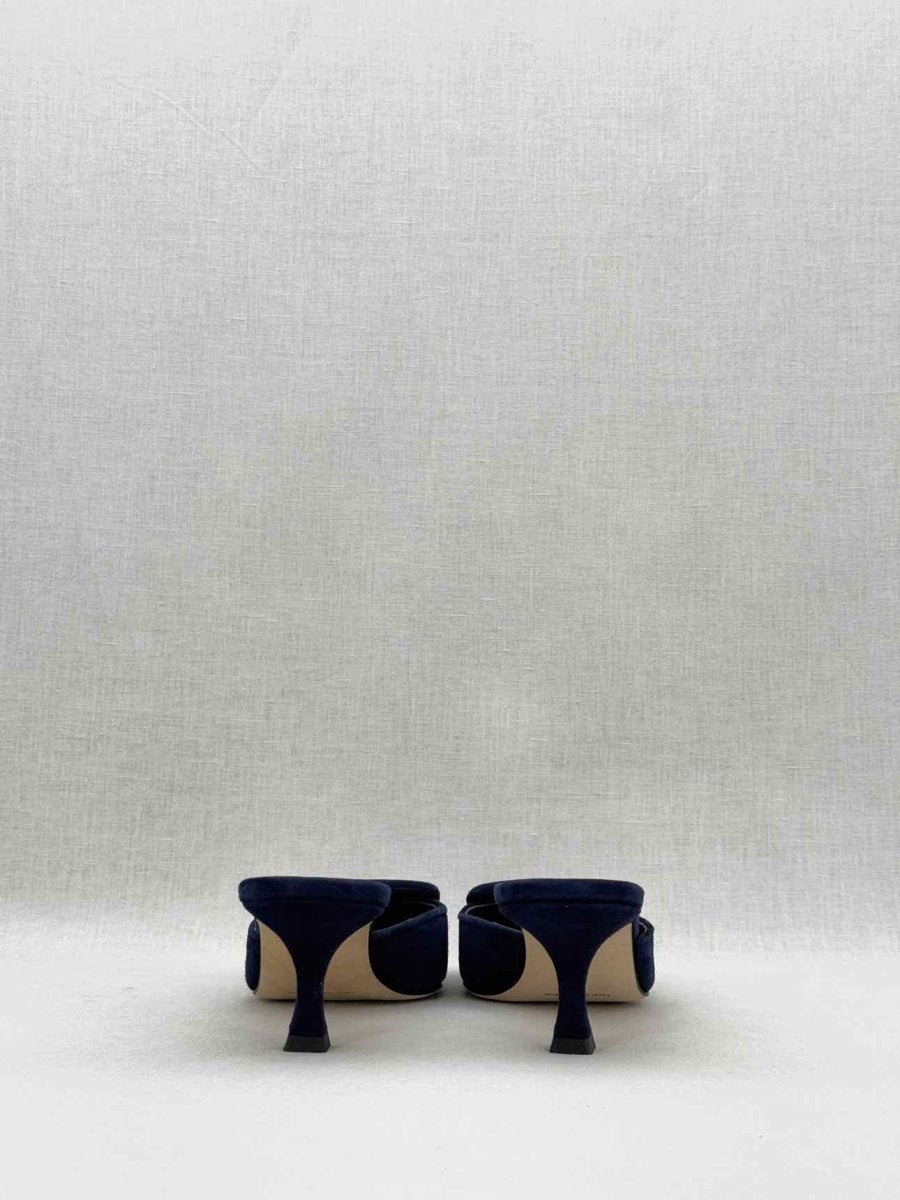 Pre - loved MANOLO BLAHNIK Blue Size EU 39 Mules at Reems Closet