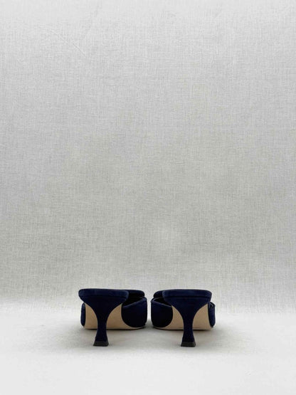 Pre - loved MANOLO BLAHNIK Blue Size EU 39 Mules at Reems Closet