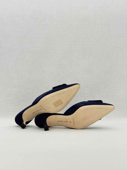 Pre - loved MANOLO BLAHNIK Blue Size EU 39 Mules at Reems Closet