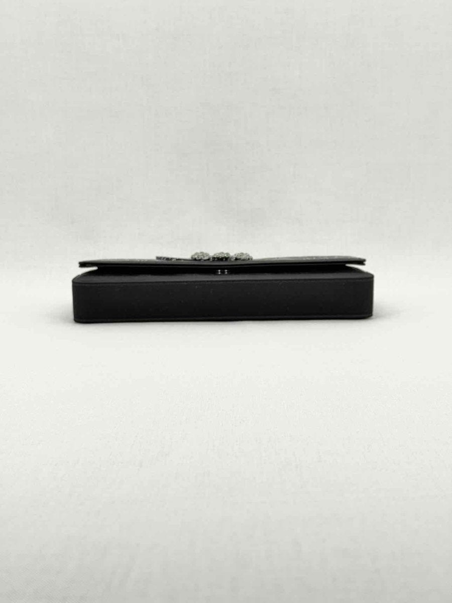 Pre - loved MANOLO BLAHNIK Envelope Black Clutch at Reems Closet