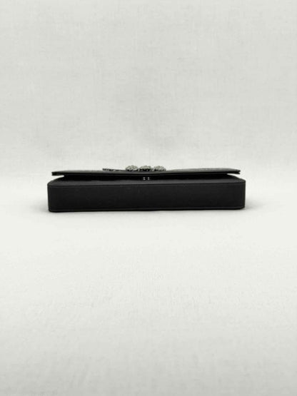 Pre - loved MANOLO BLAHNIK Envelope Black Clutch at Reems Closet