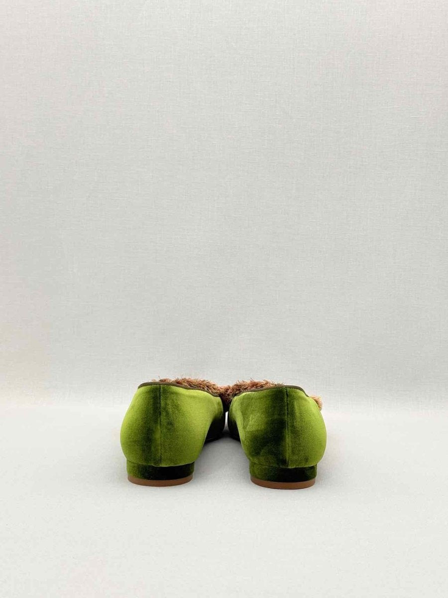 Pre-loved MANOLO BLAHNIK Green Size EU 41.5 Loafers at Reems Closet