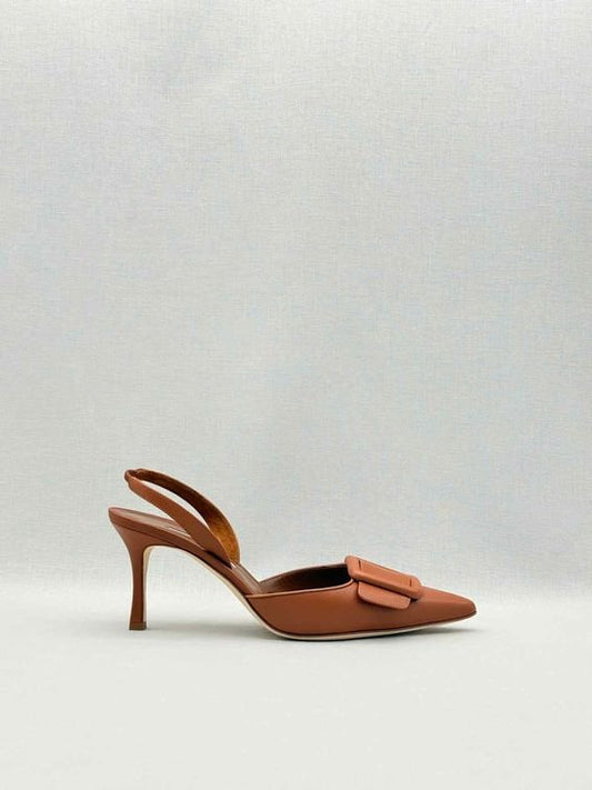Pre-loved MANOLO BLAHNIK Maysli Brown Size EU 41 Pumps at Reems Closet