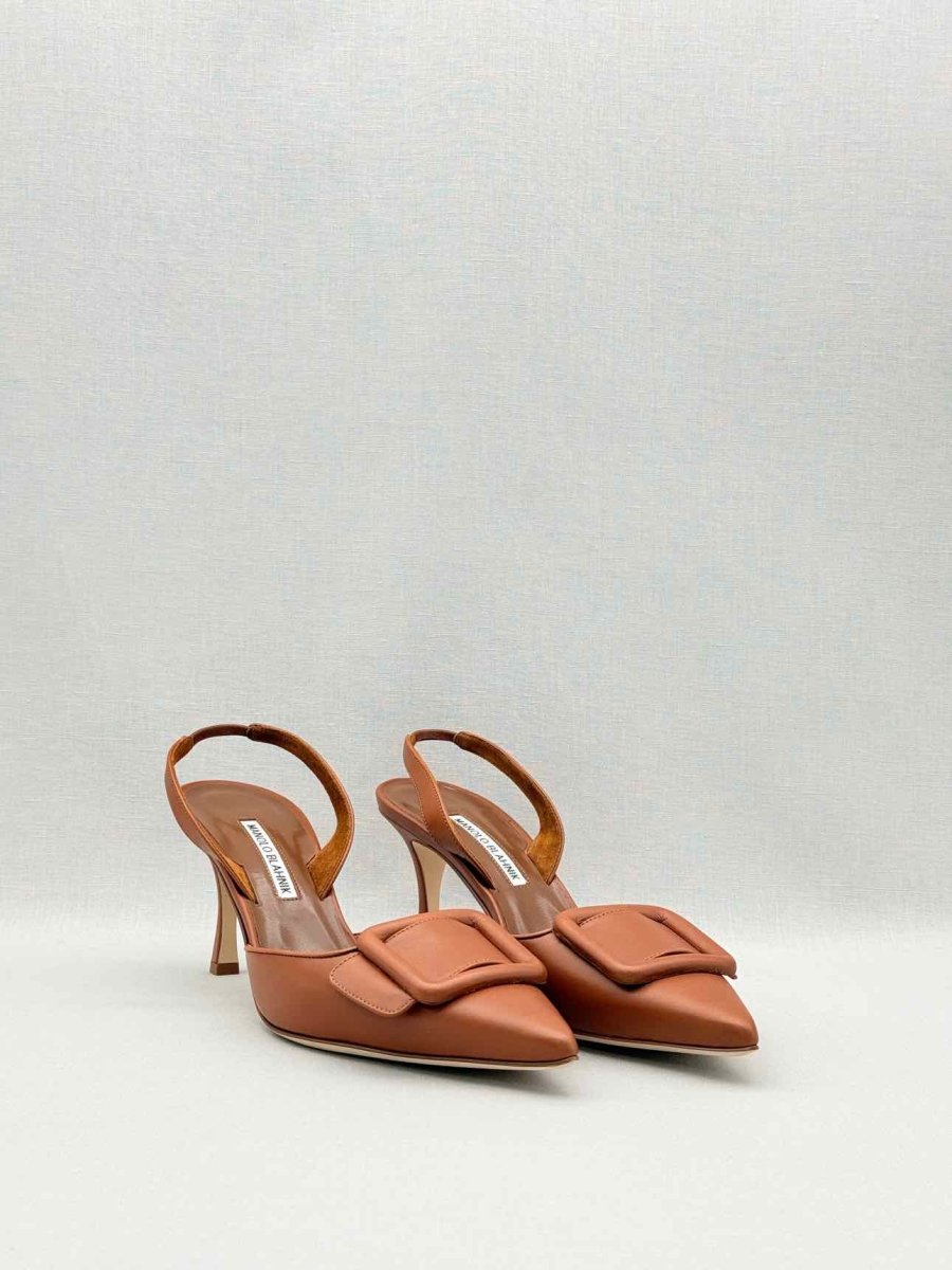 Pre-loved MANOLO BLAHNIK Maysli Brown Size EU 41 Pumps at Reems Closet