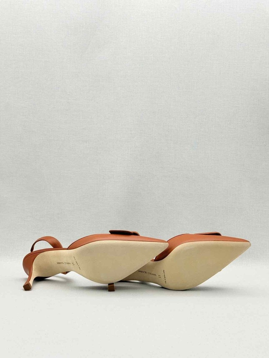 Pre-loved MANOLO BLAHNIK Maysli Brown Size EU 41 Pumps at Reems Closet