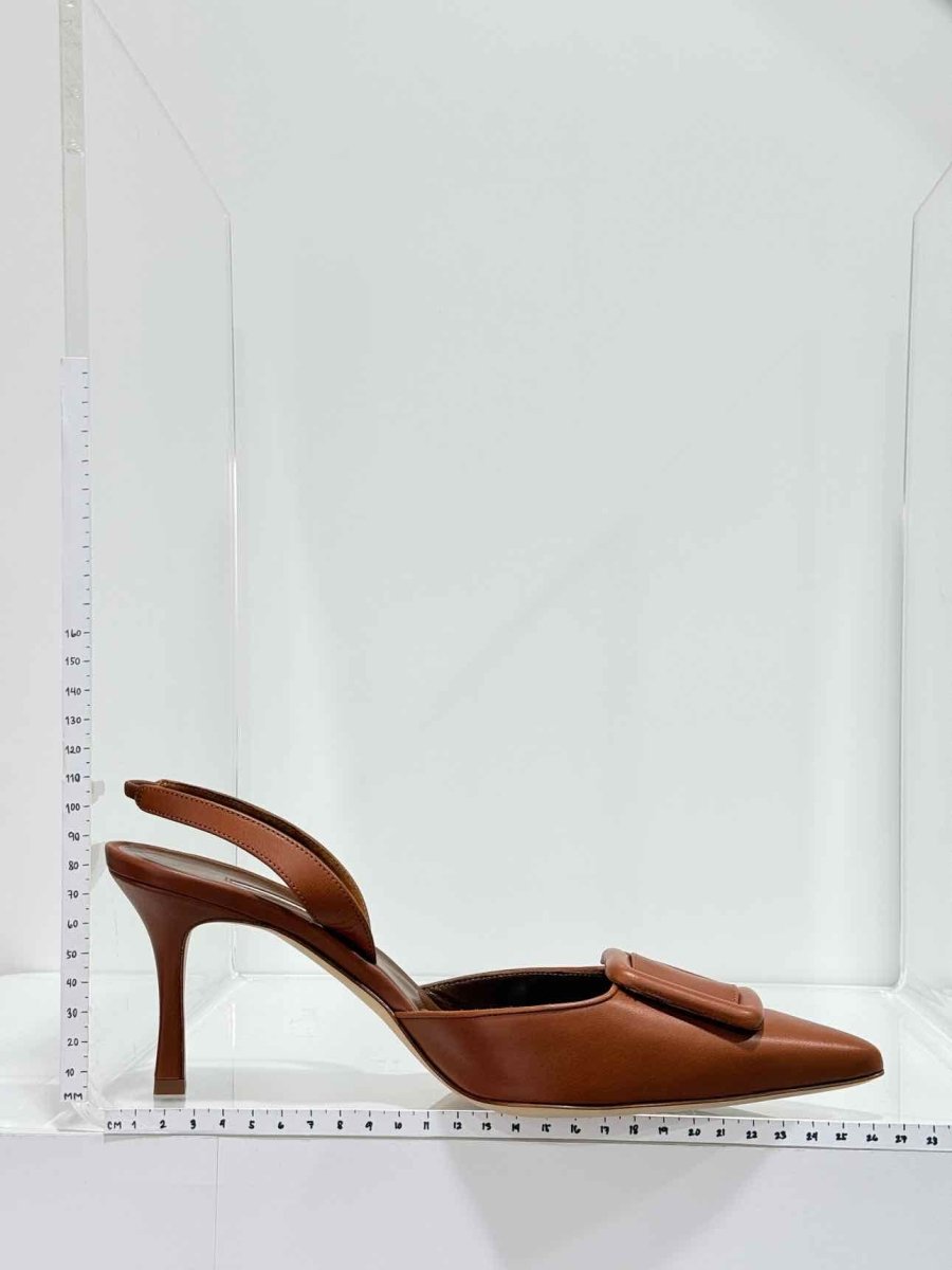 Pre-loved MANOLO BLAHNIK Maysli Brown Size EU 41 Pumps at Reems Closet