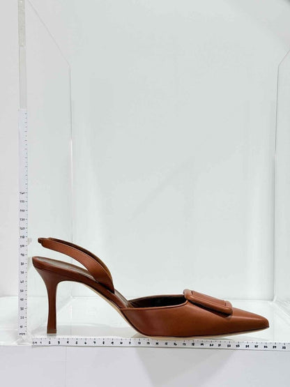 Pre-loved MANOLO BLAHNIK Maysli Brown Size EU 41 Pumps at Reems Closet