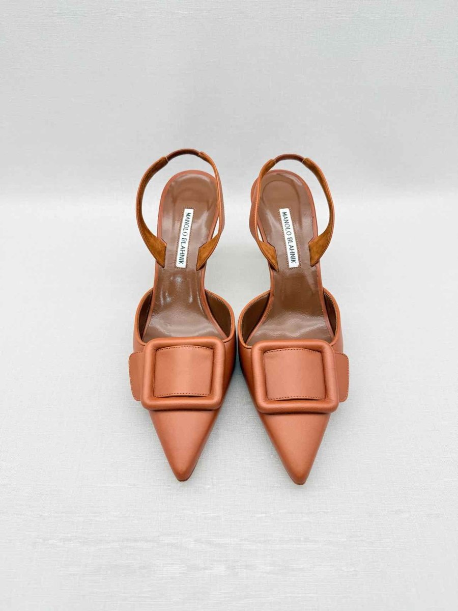 Pre-loved MANOLO BLAHNIK Maysli Brown Size EU 41 Pumps at Reems Closet