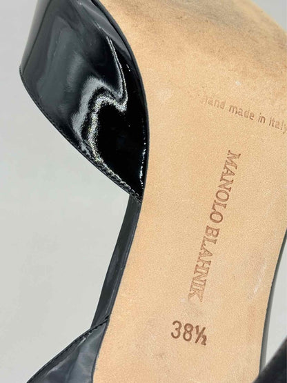 Pre - loved MANOLO BLAHNIK Milas Black Size EU 38.5 Pumps at Reems Closet