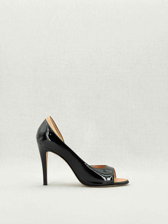 Pre - loved MANOLO BLAHNIK Milas Black Size EU 38.5 Pumps at Reems Closet
