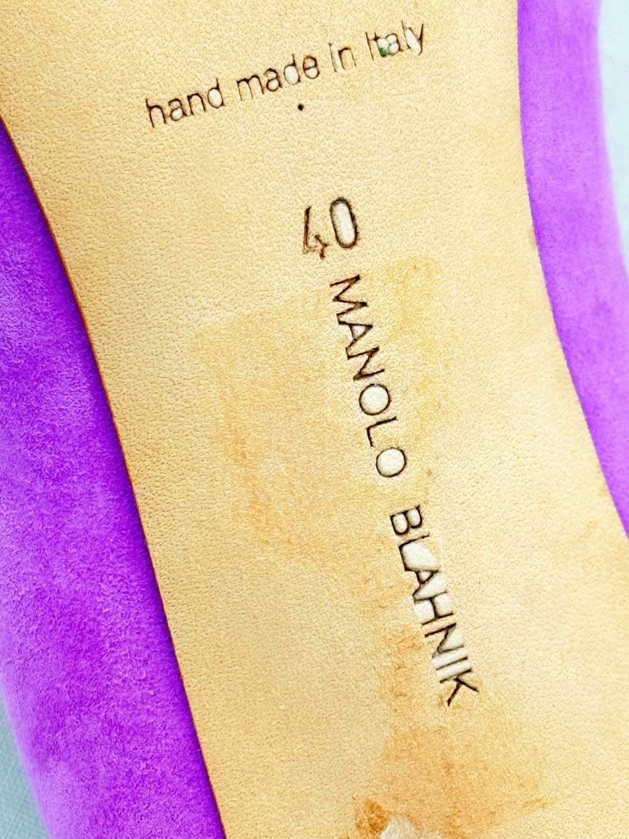 Pre - loved MANOLO BLAHNIK Orange & Purple Size EU 40 Pumps at Reems Closet