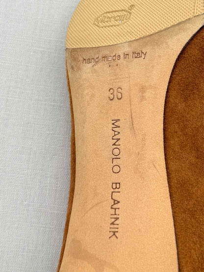 Pre-loved MANOLO BLAHNIK Srila Brown Size EU 36 Pumps at Reems Closet
