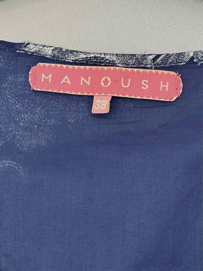 Pre - loved MANOUSH Navy Blue w/ Silver Size US 6 Blouse at Reems Closet