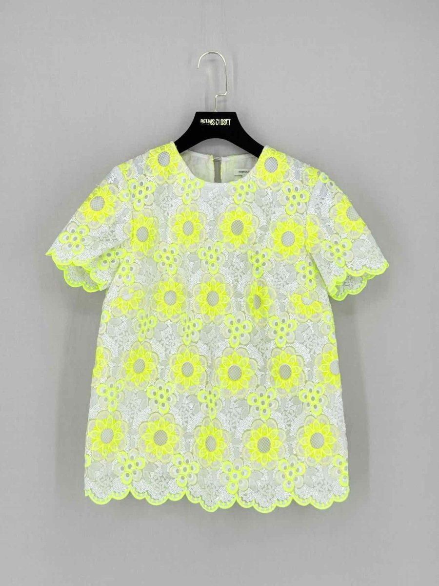Pre - loved MANOUSH Yellow & White Floral Size US 2 Blouse at Reems Closet