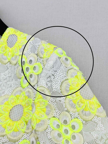 Pre - loved MANOUSH Yellow & White Floral Size US 2 Blouse at Reems Closet