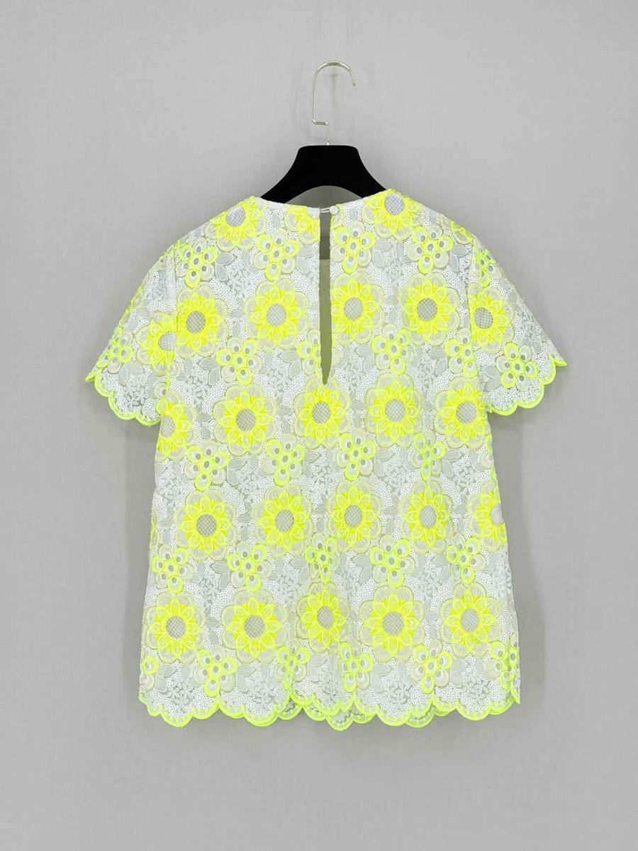 Pre - loved MANOUSH Yellow & White Floral Size US 2 Blouse at Reems Closet
