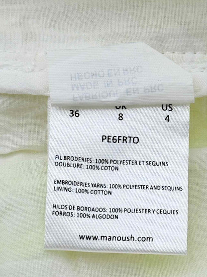 Pre - loved MANOUSH Yellow & White Floral Size US 2 Blouse at Reems Closet