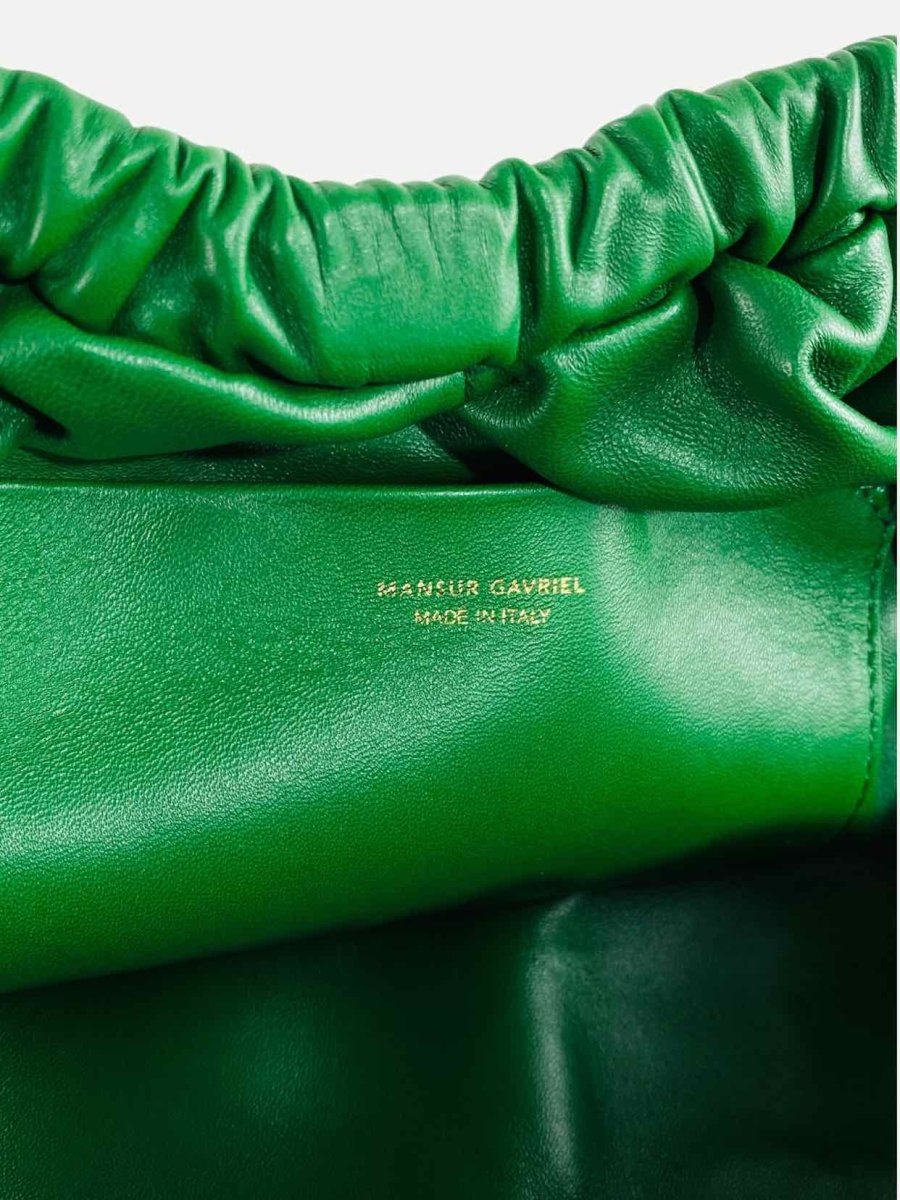 Pre - loved MANSUR GAVRIEL Green Clutch at Reems Closet