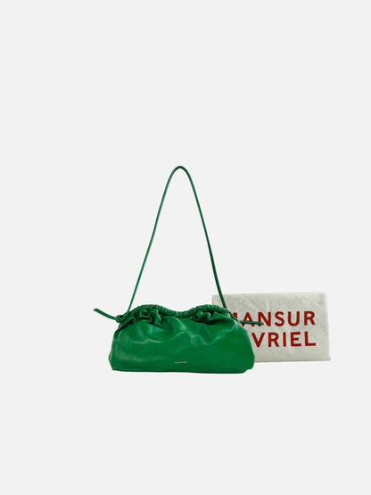 Pre - loved MANSUR GAVRIEL Green Clutch at Reems Closet