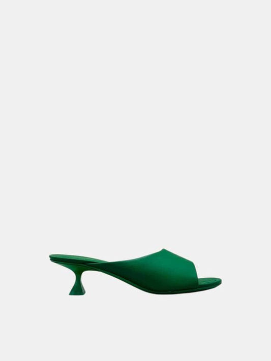 Pre - loved MANSUR GAVRIEL Open Toe Green Kitten Heels 39 at Reems Closet