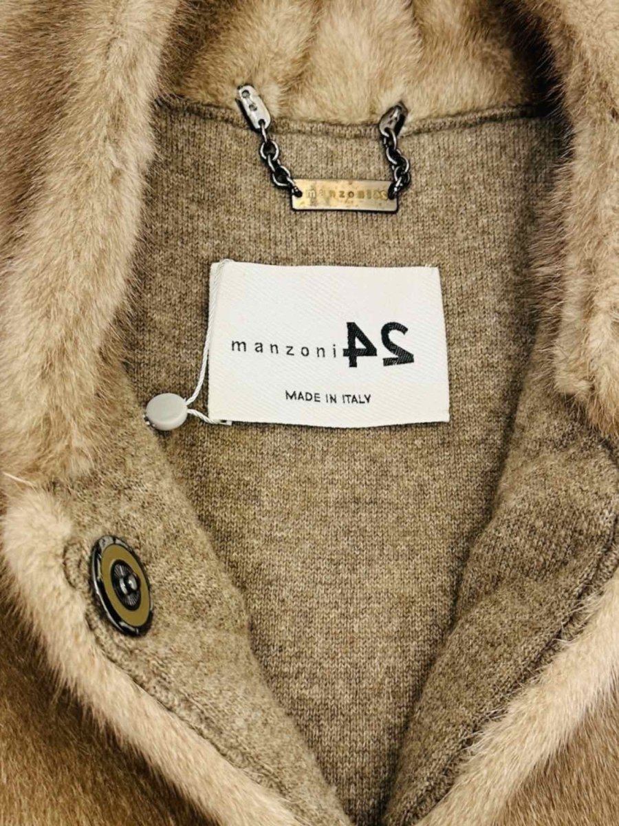 Pre - loved MANZONI 24 Fur Brown Coat at Reems Closet