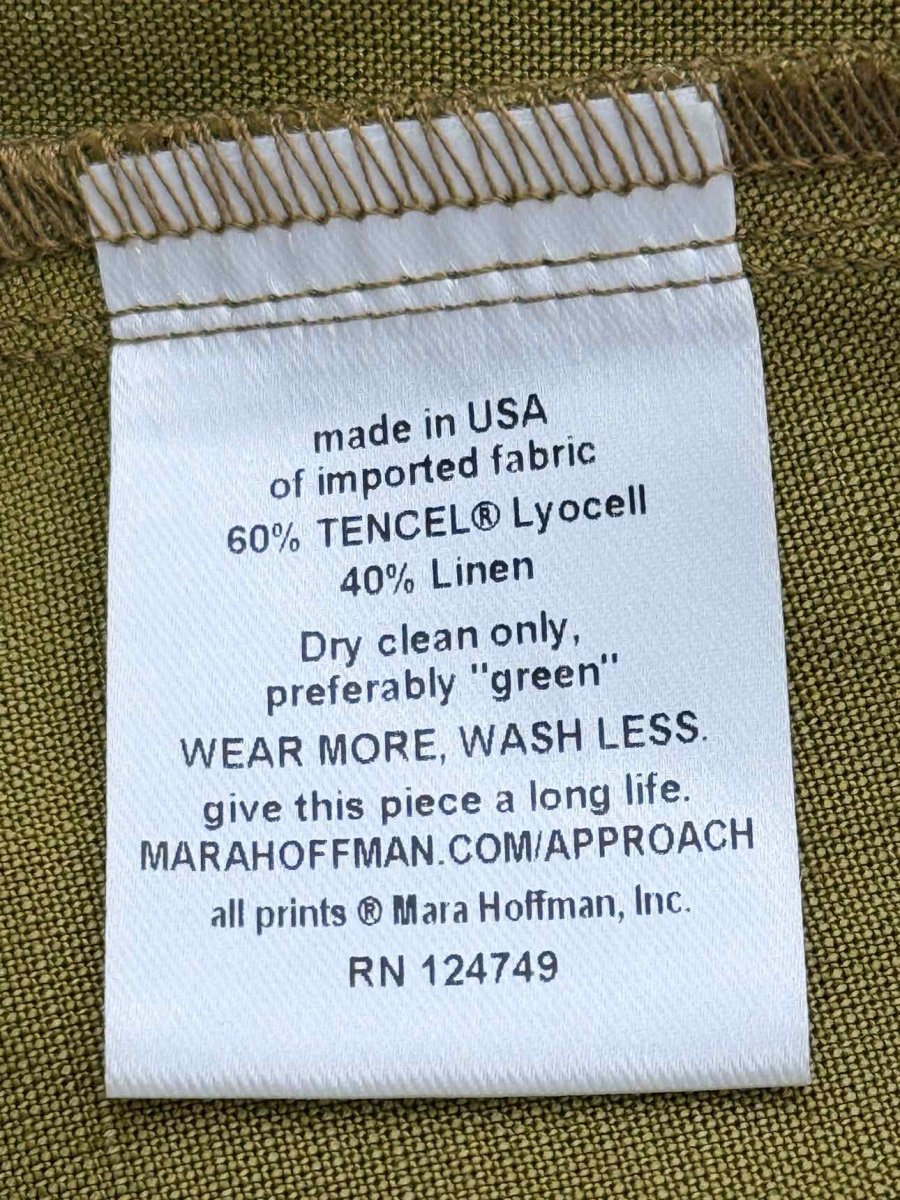 Pre - loved MARA HOFFMAN Khaki Size US 8 Knee Length Dress at Reems Closet
