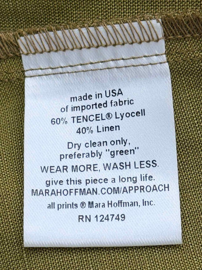 Pre - loved MARA HOFFMAN Khaki Size US 8 Midi Dress at Reems Closet