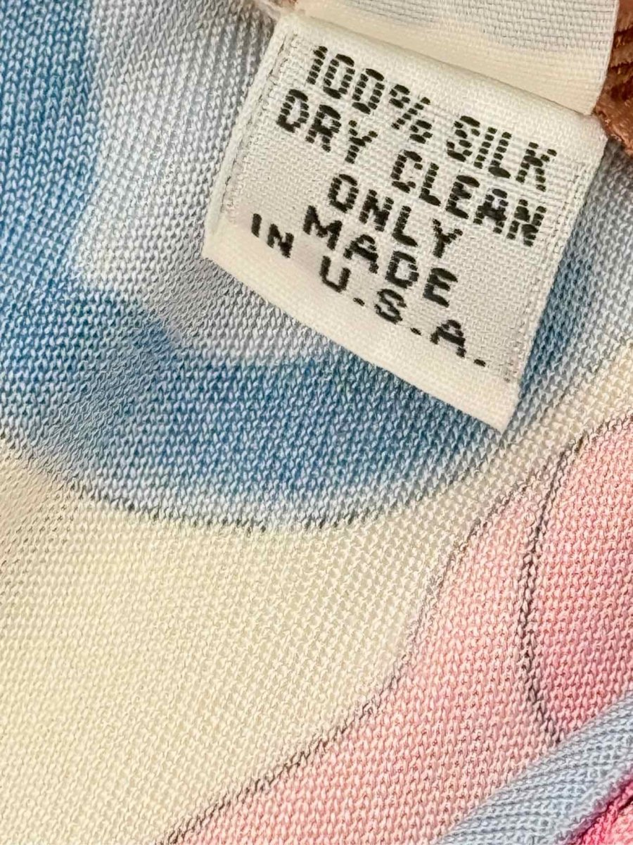 Pre-loved MARA HOFFMAN White w/ Pink & Blue Print Size Small Top at Reems Closet