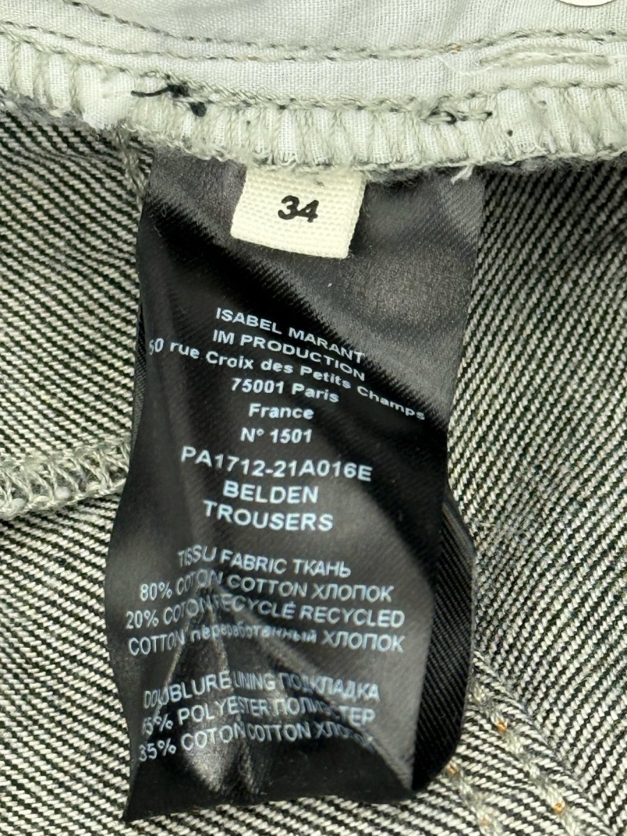 Pre - loved MARANT ETOILE Belden Black Size US 2 Jeans at Reems Closet