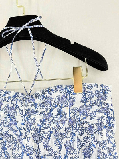 Pre - loved MARANT ETOILE Gabao Blue & White Size US 6 Camisole at Reems Closet