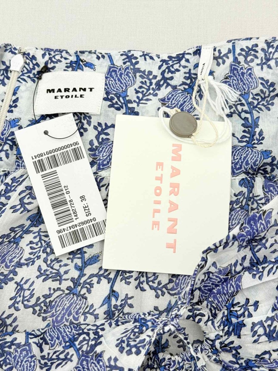 Pre - loved MARANT ETOILE Gabao Blue & White Size US 6 Camisole at Reems Closet