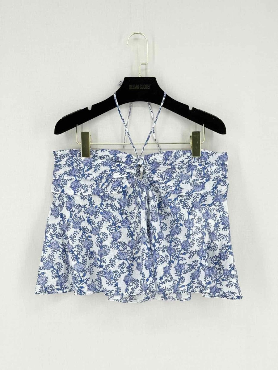 Pre - loved MARANT ETOILE Gabao Blue & White Size US 6 Camisole at Reems Closet