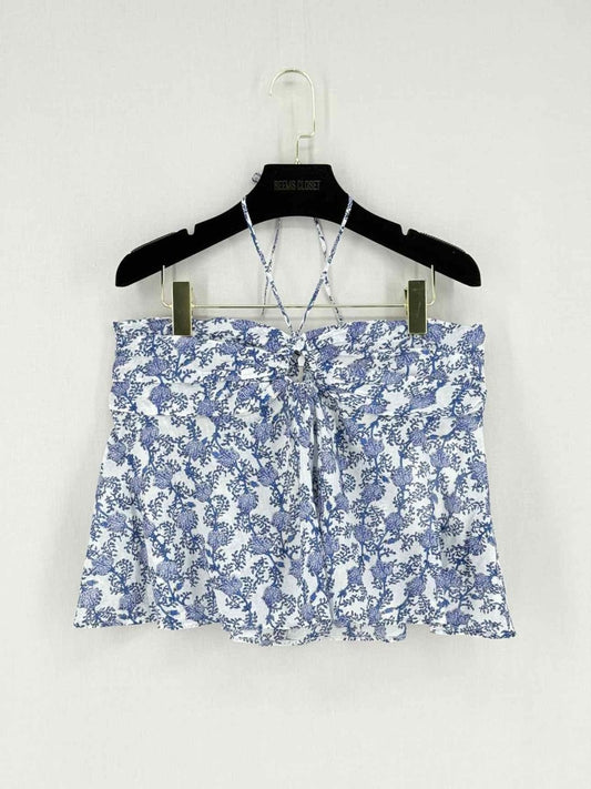 Pre - loved MARANT ETOILE Gabao Blue & White Size US 6 Camisole at Reems Closet