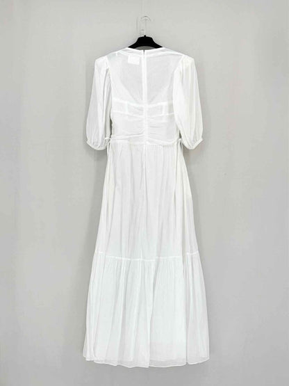 Pre - loved MARANT ETOILE Leoniza White Size US 8 Long Dress at Reems Closet