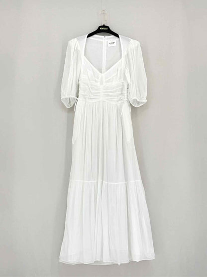 Pre - loved MARANT ETOILE Leoniza White Size US 8 Long Dress at Reems Closet