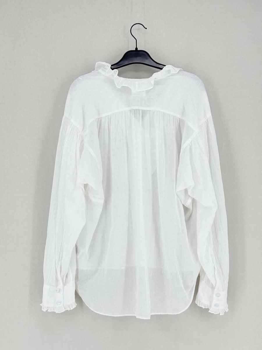 Pre - loved MARANT ETOILE White Size US 4 Blouse at Reems Closet