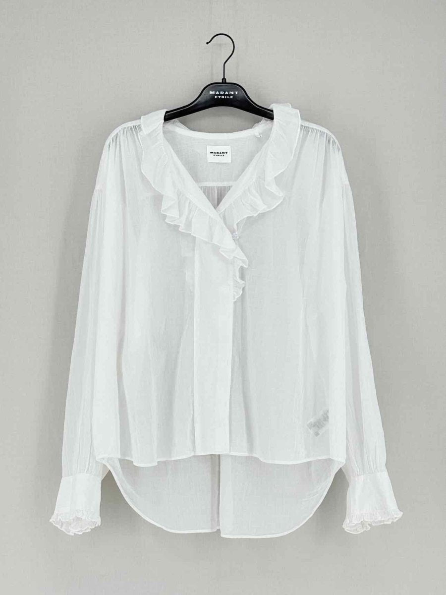 Pre - loved MARANT ETOILE White Size US 4 Blouse at Reems Closet